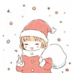 圣诞节情头可爱卡通一男一女图片