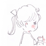 情头动漫高清可爱卡通一左一右图片