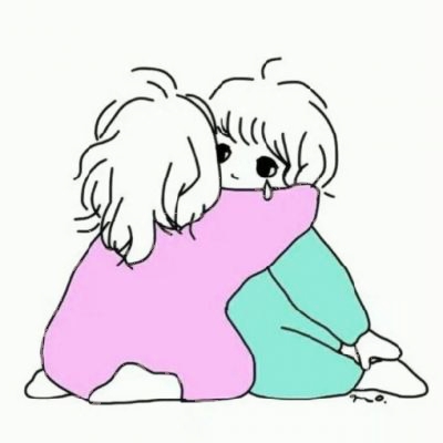 情头一男一女手绘动漫