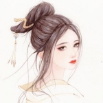 手绘古风美人闺蜜头像图片