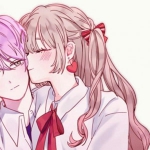 一对两张恩爱的超甜动漫情头双人图片