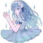 动漫头像女生清新蓝色高清