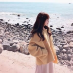 清新风格侧脸的女头图片