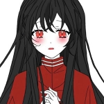 动漫黑暗系的红衣头像女生高清图片