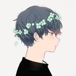 动漫情头高清带花环的一男一女