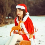唯美的圣诞节女头可爱图片