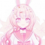 萌系好看高清的动漫女头可爱仙气粉色图片