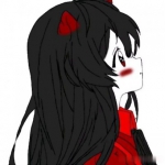 红眼黑发的动漫情头图片