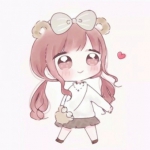 可爱高清呆萌的卡通情头一左一右图片