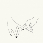 动漫男女牵手有爱只有两只手的情头