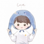 可爱情头一男一女两张高清卡通图片