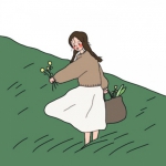 简单好看高清的小清新插画女头图片