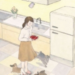 简单安静的动漫插画女生生活头像图片