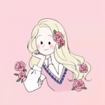 清新唯美漂亮的治愈系女头手绘图片