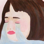 悲伤哭泣泪流成河女生动漫头像