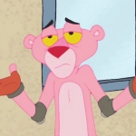 可爱的粉红顽皮豹头像图片