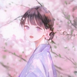 清新的唯美女生动漫头像图片