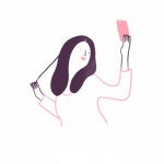 搞笑自拍手绘简笔画女头图片