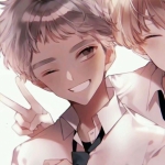 动漫版的三人情头三张各一张图片