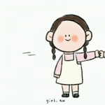 情头一人一半可爱卡通图片