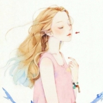 唯美的手绘头像女伤感图片