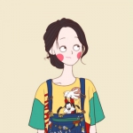 手绘高清彩色的手绘女头图片