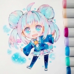 可爱的微信彩绘高清女头图片