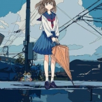 清纯的插画图片人物少女高清头像