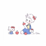 简约可爱的个性手绘女头高清图片