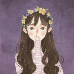 个性的简单手绘人物高清女头图片