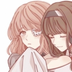 动漫高清一对两张的头像百合两人图片