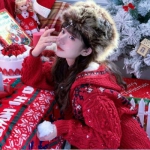 唯美喜庆的圣诞节真人高清女头图片