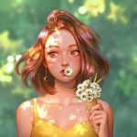 治愈系高清唯美好看的动漫女头图片