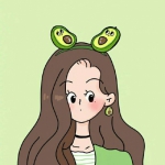 清新绿色动漫高清可爱的女头图片