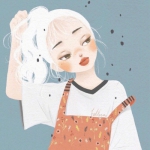 微信好看高清的手绘个性女头像图片