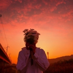 微信文艺高清夕阳下的文艺男头图片唯美