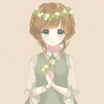 动漫高清唯美的清新花环女头图片