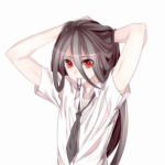 超酷的咬皮筋扎头发动漫高清头像图片