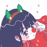 动漫高清红色喜庆超级可爱的圣诞情头