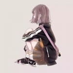 蹲在地上的高清不露脸蹲坐动漫女头图片