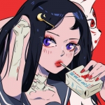 日系超酷漫画高清女头图片