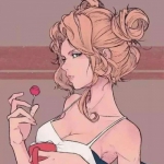 高冷高清个性的霸气插画头像女生图片