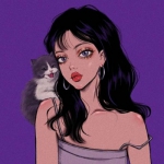 微信好看高清的手绘女头时尚复古图片