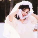 唯美的仙气婚纱女头高清图片