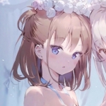 2024高清拼接的动漫闺蜜头像分开一人一半图片