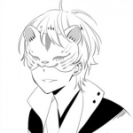 帅气高清戴面具的动漫男头图片