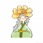 可爱漂亮花漫画女头