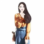 微信手绘简单大方女生头像图片