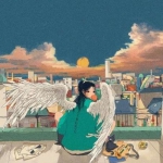 插画好看高清的小清新女头图片