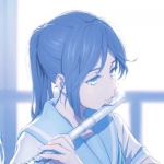 动漫小清新蓝色好看高清的女头系列图片